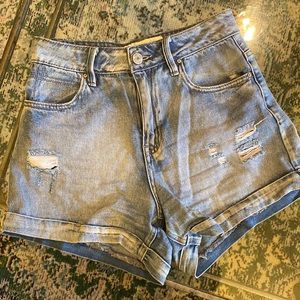 Rewash Brand High Rise Denim Shorts